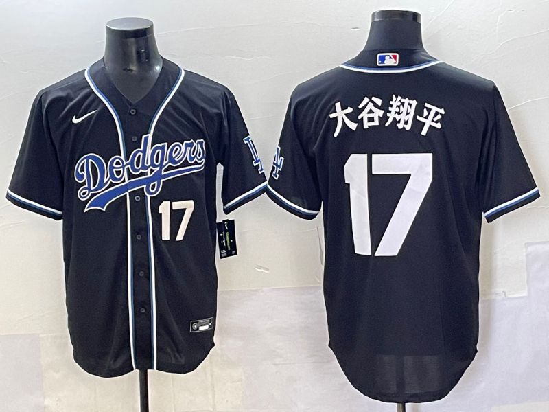Men 2025 Los Angeles Dodgers #17 Ohtani Black Three generations Fashion Nike MLB Jersey style 7044->los angeles dodgers->MLB Jersey